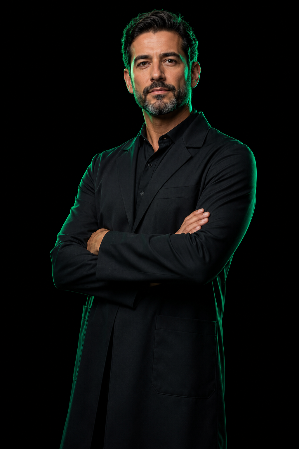 Profissional médico representando liderança e autoridade